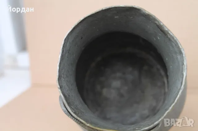 Стара медна ръчнокована кана за вино, снимка 10 - Антикварни и старинни предмети - 49849188