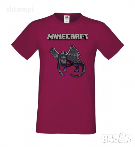 Мъжка тениска Ender Dragon 2,Minecraft,Игра,Забавление,подарък,Изненада,Рожден Ден., снимка 6 - Тениски - 36494491