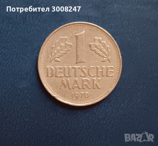 1 марка 1970 Германия ФРГ Буква J