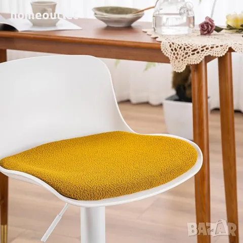 Висококачествени бар столове с регулируема височина, к-т от 2бр EUYY102-KS-1909WH-YW, снимка 2 - Столове - 48021616