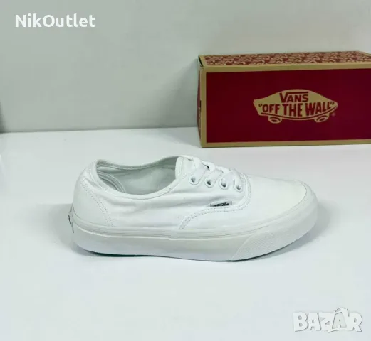 Дамски текстилни кецове VANS Authentic True White (Запазени) - Размер 37 (23.5 см стелка)