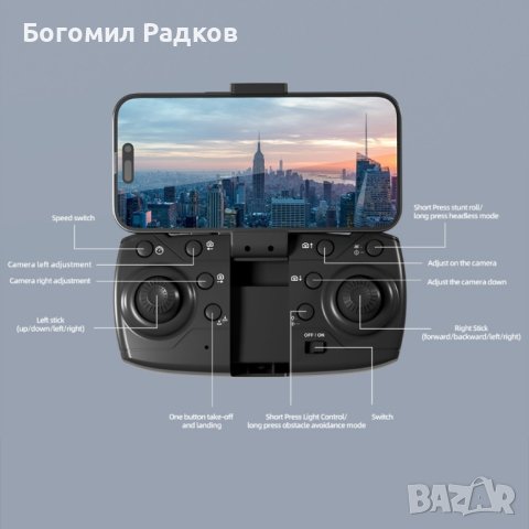 WIFI FPV професионален мини RC сгъваем дрон , снимка 5 - Дронове и аксесоари - 44471800