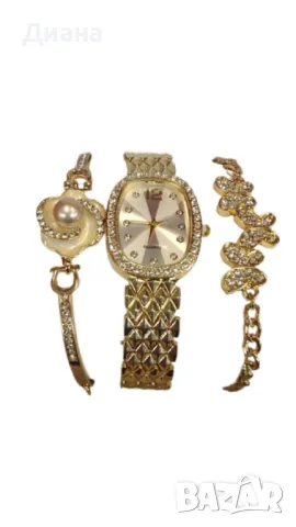 Луксозен комплект часовник и гривни – съвършеното съчетание на елегантност и стил