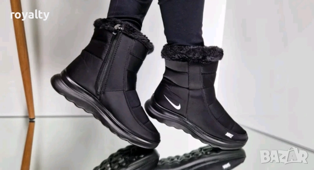 Nike Черни Зимни Дамски Апрески с Вата Найк 