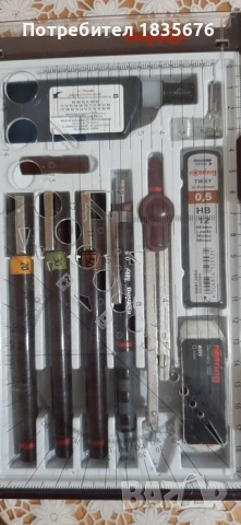 Комплект рапитографи ROTRING, снимка 2 - Ученически пособия, канцеларски материали - 53183487