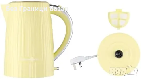 Нова Лимонова електрическа кана за вода Russell Hobbs 1.7L, 3000W, снимка 6 - Други - 47457534