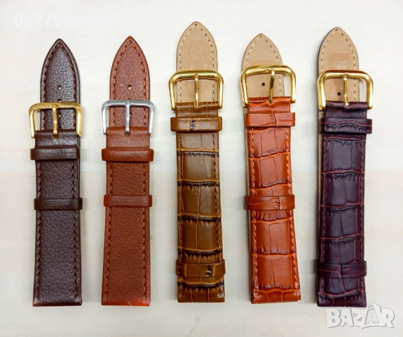 НОВА ЛУКСОЗНА КАИШКА ЗА ЧАСОВНИК ОТ ЕСТЕСТВЕНА КОЖА. КАИШКИ ЗА ЧАСОВНИЦИ ЯРКИ ЦВЕТОВЕ KAISHKA, снимка 11 - Каишки за часовници - 51612140