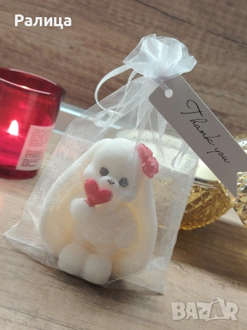 Ароматна свещ - зайче. Подарък за всеки повод, снимка 3 - Декорация за дома - 53449154