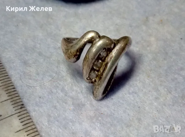 ТОКАШ СКЪПОЦЕНЕН СРЕБЪРЕН ПРЪСТЕН МАРКОВО СРЕБРО 925 с БЛЕСТЯЩИ ЦИРКОНИ ДИЗАЙНЕРСКО АРТ БИЖУ 30579, снимка 16 - Пръстени - 49959727