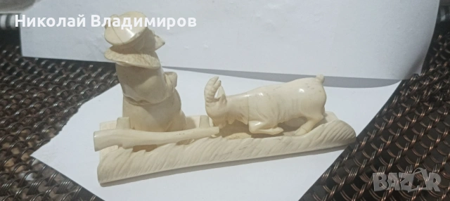 Слонова кост фигурка фигура , снимка 5 - Фигурки - 53223589