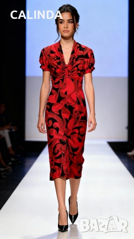 MANGO червена рокля по тялото