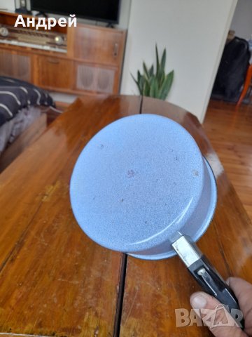 Стара емайлирана касерола,тиган #4, снимка 6 - Други ценни предмети - 38683723