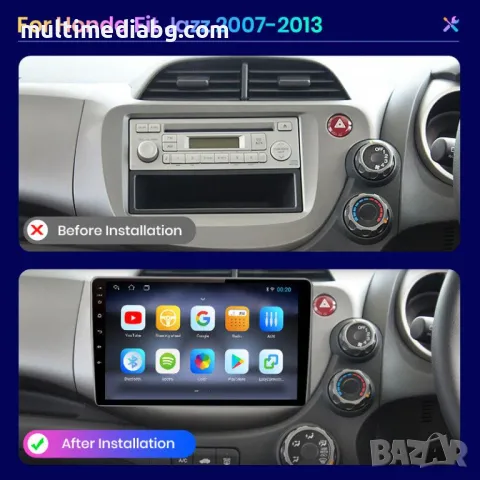 Honda Jazz 2007-2013 Мултимедия Навигация Android, снимка 2 - Аксесоари и консумативи - 50069660
