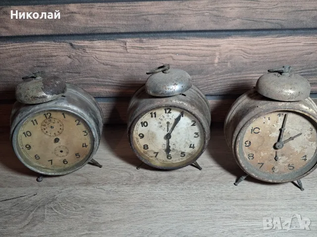 Лот Стари Будилници за части реставрация Юнгханс Густав Бекер, снимка 7 - Антикварни и старинни предмети - 56239670