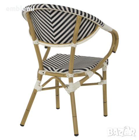 Стол трапезен градински HM5861.01 BAMBOO LOOK Черен, снимка 5 - Столове - 44275372