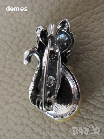 Брошка-коте от първокласен балтийски кехлибар, снимка 4 - Други - 52596323