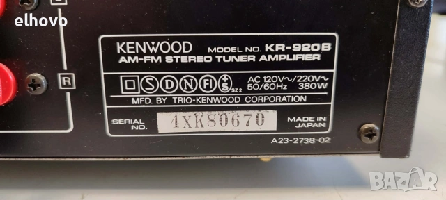 Ресивър Kenwood KR-920B, снимка 6 - Ресийвъри, усилватели, смесителни пултове - 53315320