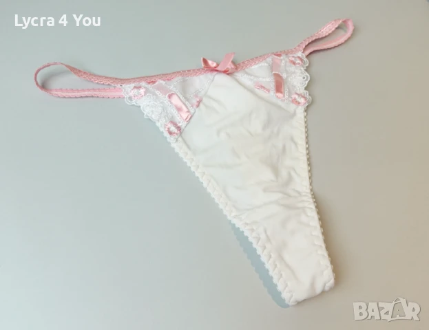 Miriale M/L светли дамски прашки с розов ластик и панделка, снимка 1