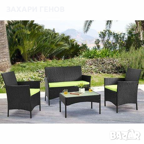 Градински ратанов комплект от високо качество - столове, канапе и маса, снимка 1 - Градински мебели, декорация  - 36234117