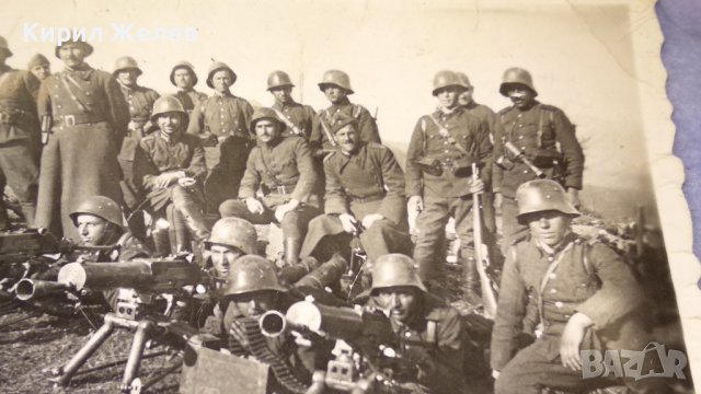 Стара ВОЕННА СНИМКА на КАРТЕЧАРСКА РОТА ВОЕННИ от ЦАРСТВО БЪЛГАРИЯ КОЛЕКЦИОНЕРСКИ УНИКАТ 16925, снимка 4 - Колекции - 38831977