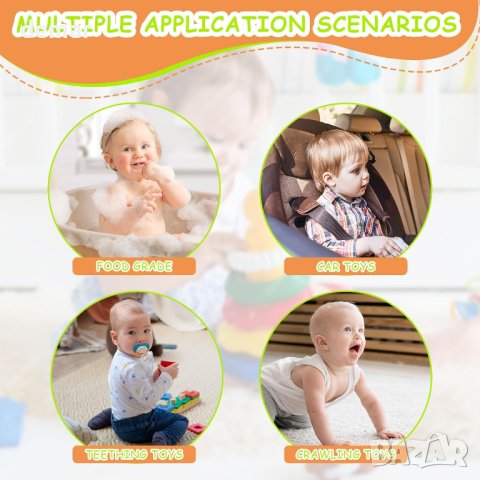 Комплект 11 образователни играчки с дрънкалки и гризалки за новородени за бебета 0-12 месеца, снимка 3 - Дрънкалки и чесалки - 44387478