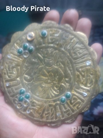 Стара чиния бронз индия, снимка 2 - Други ценни предмети - 41699148