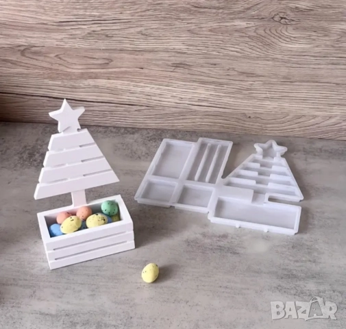 Молд кашпа сандъче с елха 21/19 см, снимка 2 - Форми - 51982623
