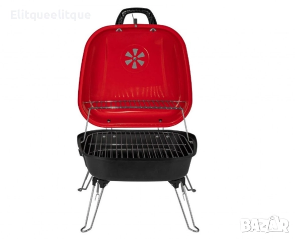 Барбекю Muhler, червено с капак, 40x40cm