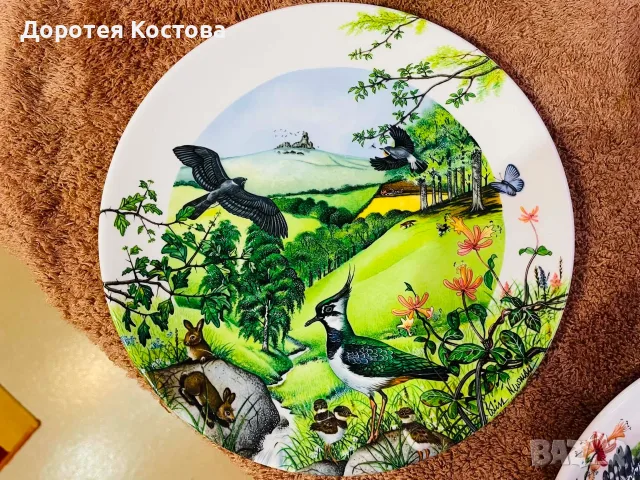 Красиви чинии от костен порцелан от Англия , снимка 6 - Антикварни и старинни предмети - 55732079