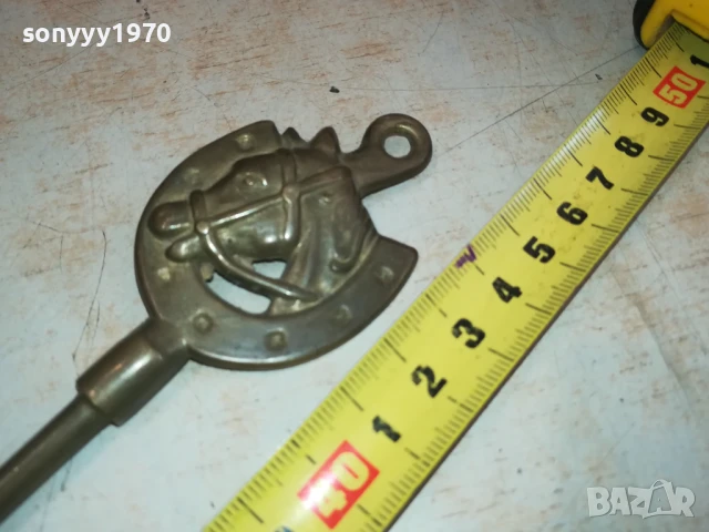 обувалка с кон-45см мед/месинг-внос swiss 0306251633, снимка 8 - Други ценни предмети - 50536531