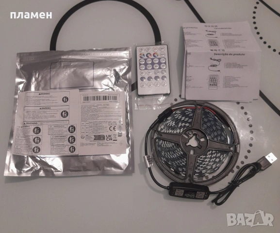 Смарт RGBIC LED Лента 5м – Управление от Смартфон + Музикален Ритъм