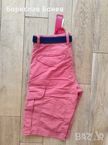 S Oliver Карго Шорти W29 Коралово Розово/червено Combat Карго Джобове, снимка 5 - Къси панталони - 53847482
