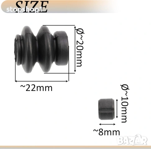 AERZETIX - C70815 - Комплект водещи втулки, спирачен апарат - Съвместим с Peugeot Citroën Jeep Mitsu, снимка 4 - Части - 53649094