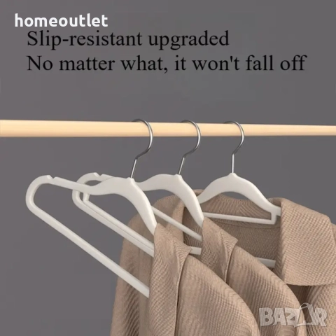 ПРОМОЦИЯ Кадифени закачалки с лента за аксесоари (к-кт от 54 бр.) X0016LEYZ7, снимка 2 - Закачалки - 51653696