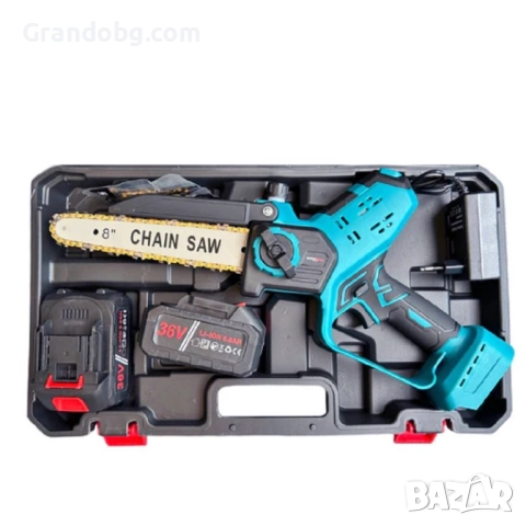 Немска акумулаторна Безчеткова резачка 25см. с Автоматично Омасляване и дисплей за нивото на батерия, снимка 3 - Други инструменти - 52108820