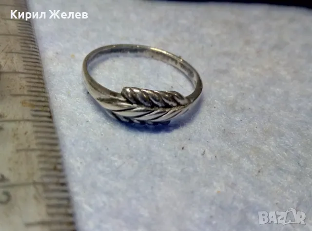 ЖИТНИ КЛАСОВЕ СТАР СРЕБЪРЕН ПРЪСТЕН СРЕБРО ВИСОКА ПРОБА АРТ ИЗРАБОТКА с ЩЕМПЕЛ на МАЙСТОРА 47512, снимка 9 - Антикварни и старинни предмети - 49601280
