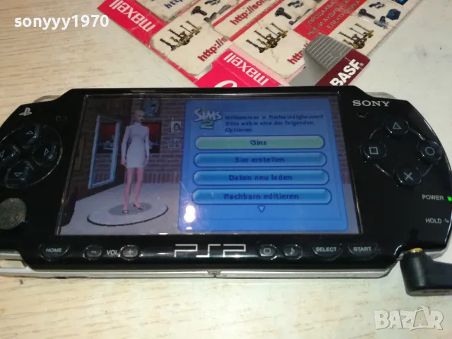 SONY PSP 2004+SIMS 2 КОНЗОЛА С ИГРА ОТ ГЕРМАНИЯ 1603251154, снимка 11 - PlayStation конзоли - 49513898