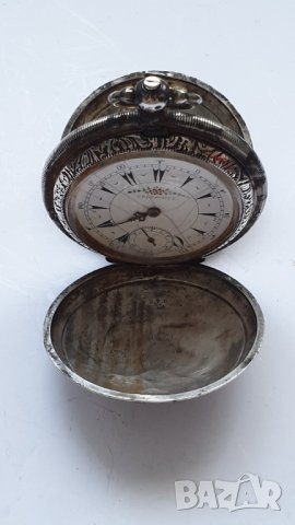 Джобен сребърен османски часовник telescope, снимка 9 - Антикварни и старинни предмети - 41400570