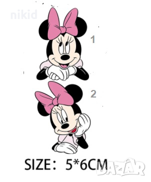 Мини Маус 2 вида щампа термо апликация картинка за дреха блуза чанта