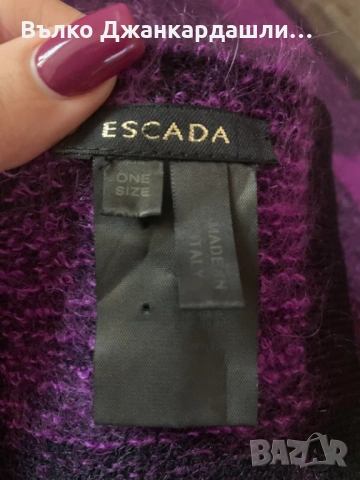 Голям (oversize) шал Escada ( мохер и вълна), снимка 10 - Шалове - 53768661