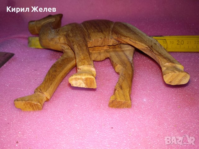 СТАРА ДЕКОРАТИВНА ДЪРВЕНА ФИГУРКА на КАМИЛА РЪЧНА ИЗАБОТКА За КОЛЕКЦИЯ УКРАСА 42843, снимка 8 - Статуетки - 44314272