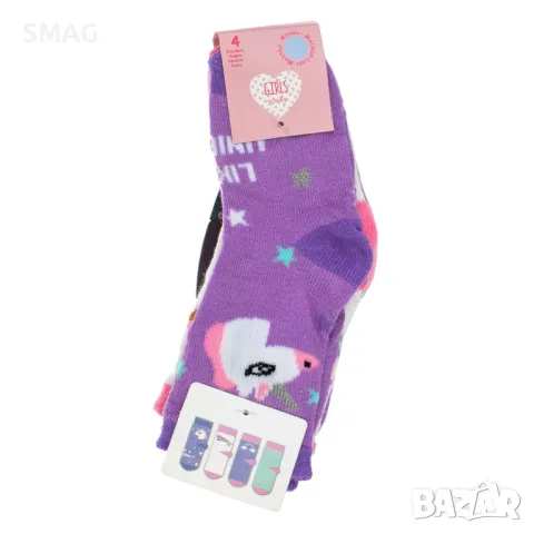 Бебешки чорапи Еднорог, Звезда, Дъга  - 4 чифта S_1240163, снимка 2 - Бебешки чорапи - 49894657