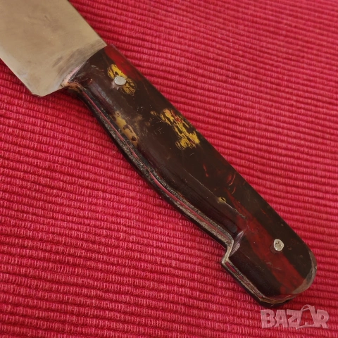 Стар касапски нож, ръчно изработен от соца. , снимка 8 - Ножове - 53143685