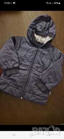 3-4г 104см Яке подходящо за пролет и есен Материя шушлек Цвят тъмно синьо Без следи от употреба