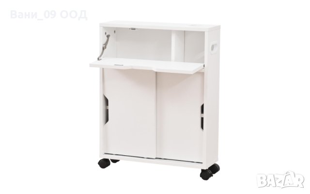 Компактен шкаф в бял цвят, снимка 2 - Шкафове - 42554537