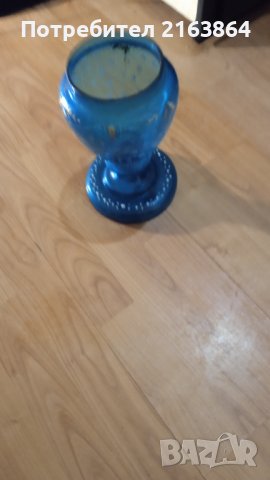 стара синя ваза за цветя, снимка 6 - Вази - 42525855
