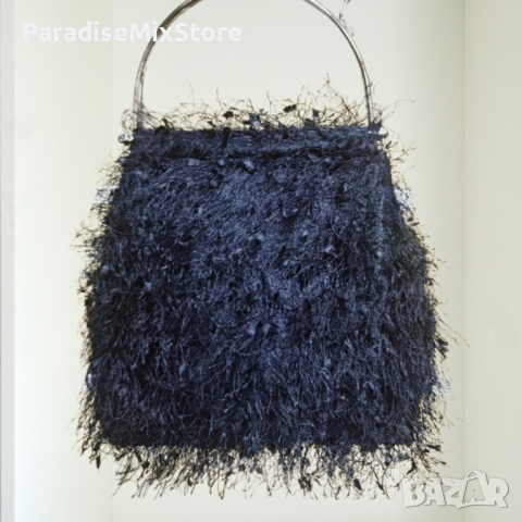 Атрактивна дамска текстилна чанта с кръгли дръжки, снимка 3 - Чанти - 44806445