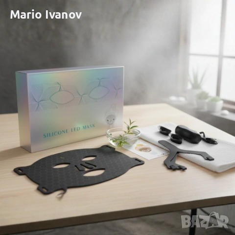 LED Маска за лице със 7 светлинни режима – Домашна фототерапия за по-чиста и спокойна кожа, снимка 10 - Други - 53401376