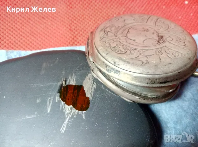 CYLINDRE 10 RUBIS Стар ШВЕЙЦАРСКИ СРЕБЪРЕН ДЖОБЕН ЧАСОВНИК ВИСОКА ПРОБА СРЕБРО с 2 КЛЮЧЕТА 48865, снимка 2 - Антикварни и старинни предмети - 48073835