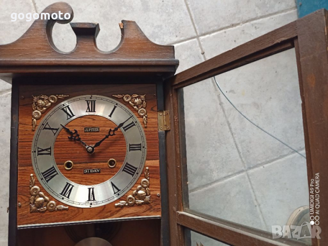 Стар винтидж античен стенен часовник, снимка 6 - Антикварни и старинни предмети - 36206088